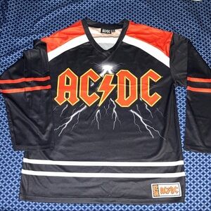AC/DC 1973 Tour Hockey Jersey Thunderstruck Size Small